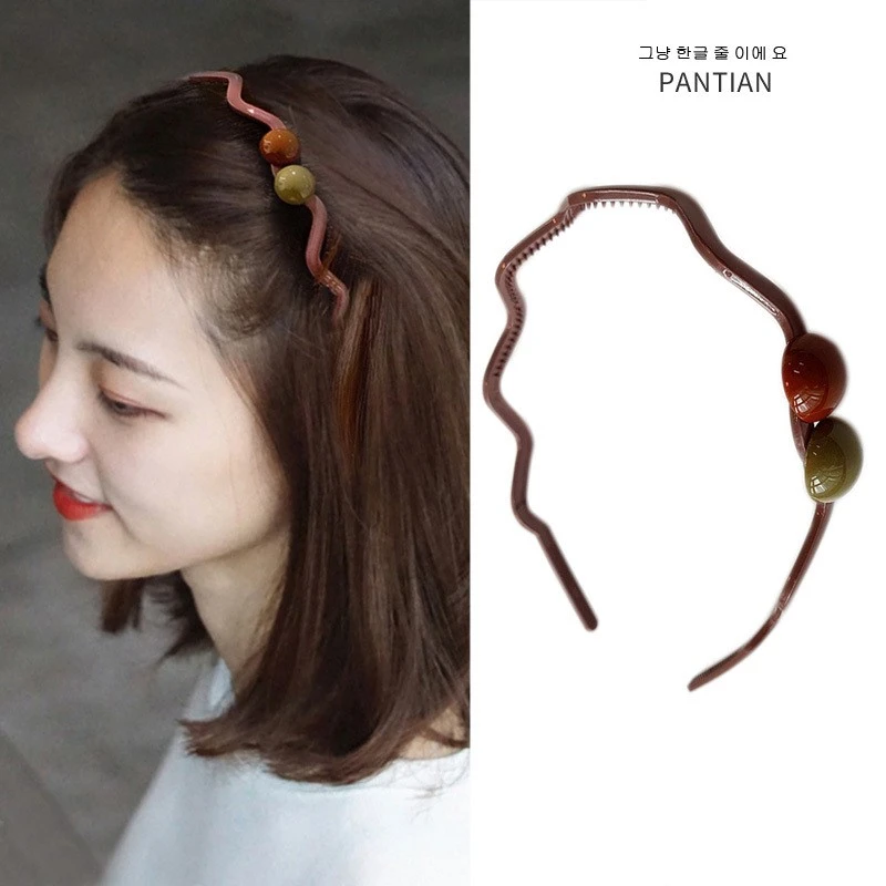 波浪线发箍~线条感发捆女网红新款高端洗脸防滑高颅顶头箍发卡