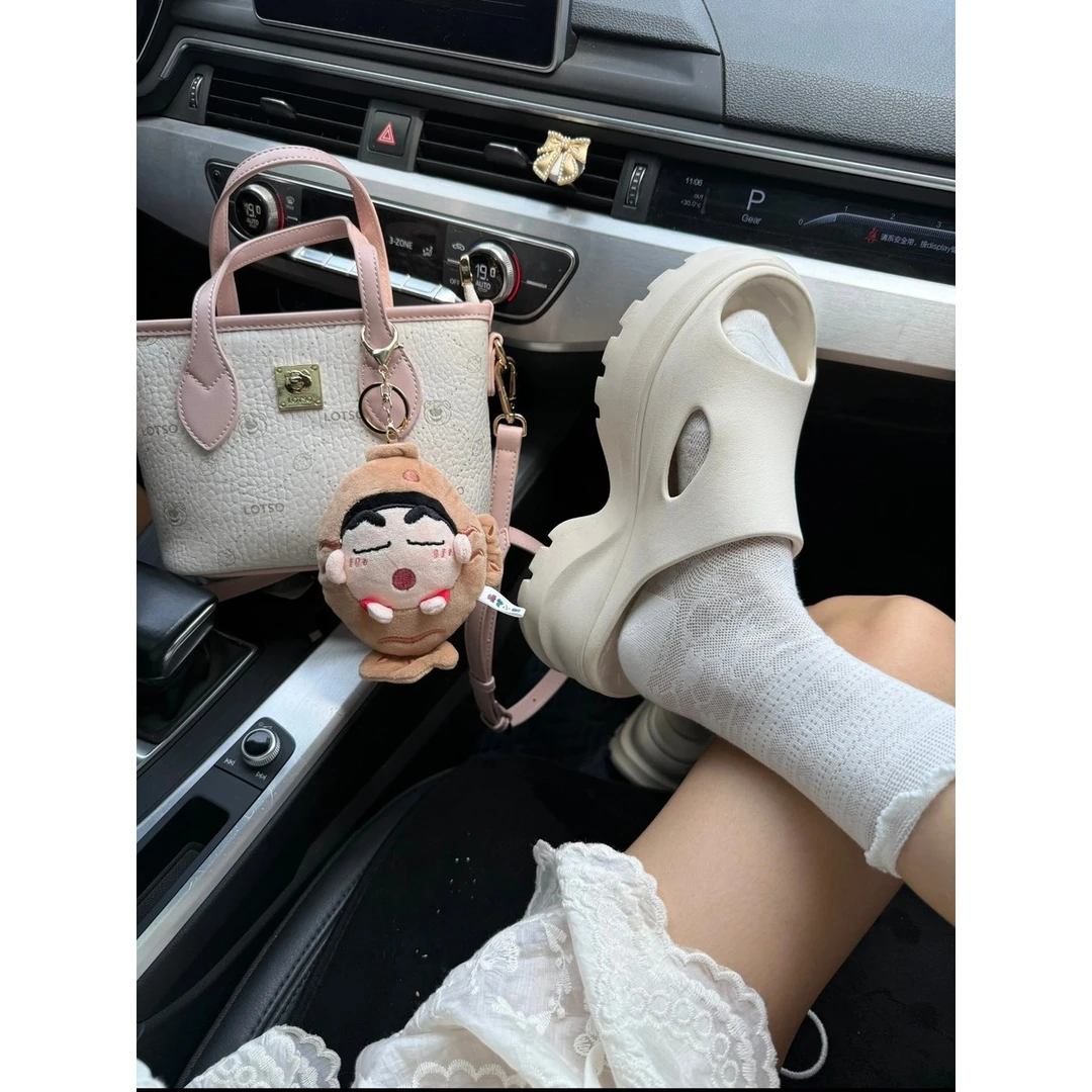小个子厚底拖鞋女2025年夏季新款百搭增高休闲凉拖可外穿一字拖女