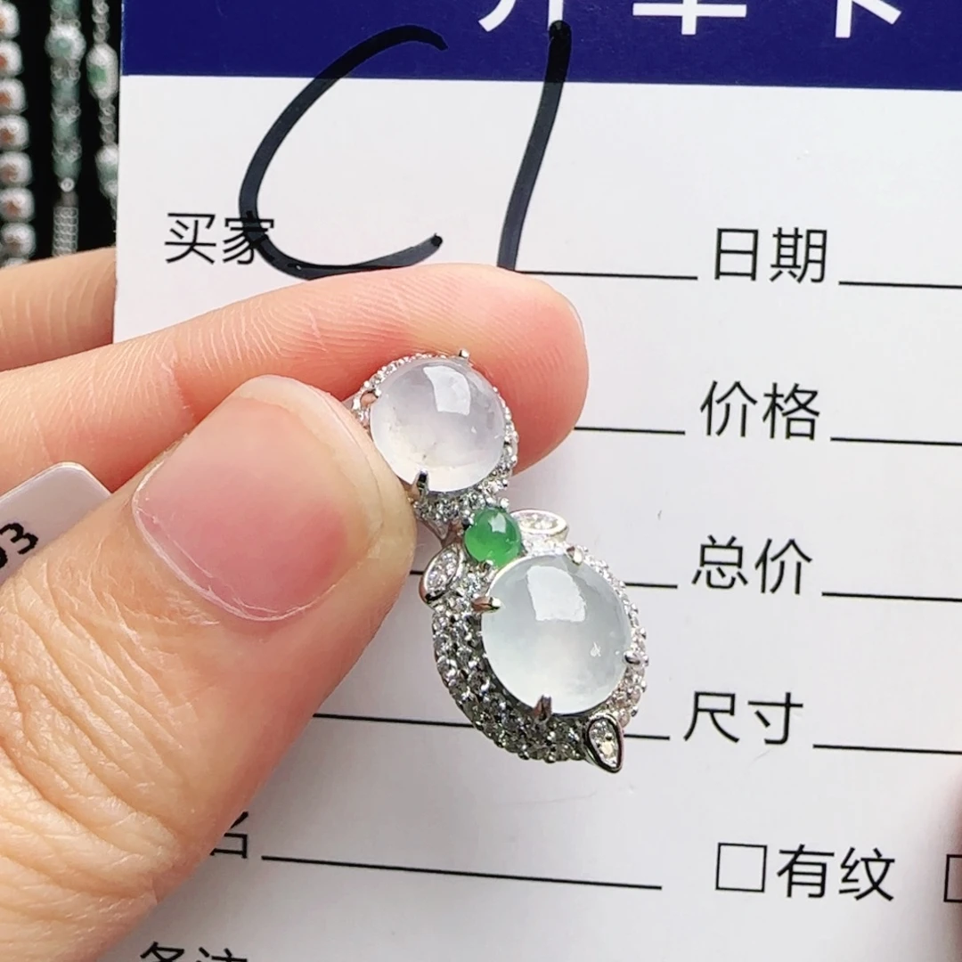 银S925镶嵌手链翡翠