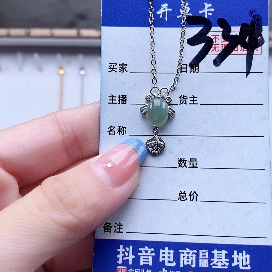 翡翠未镶嵌戒指项链