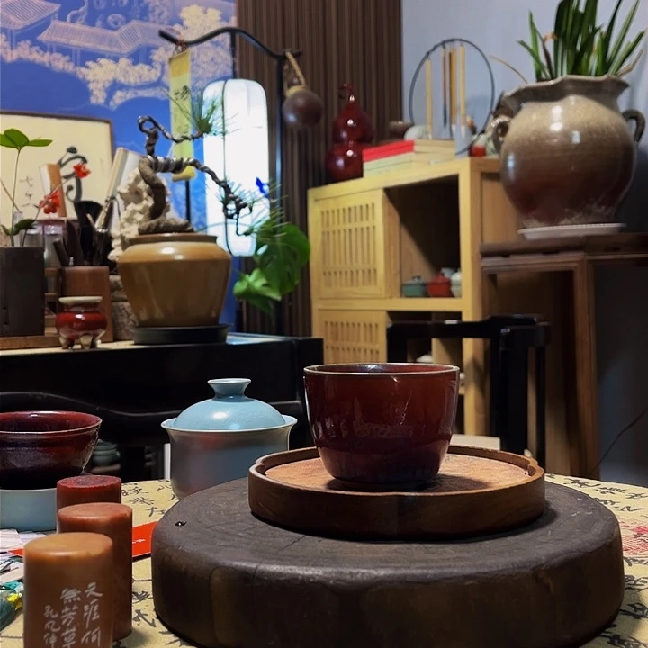 原矿钧瓷缸杯手工