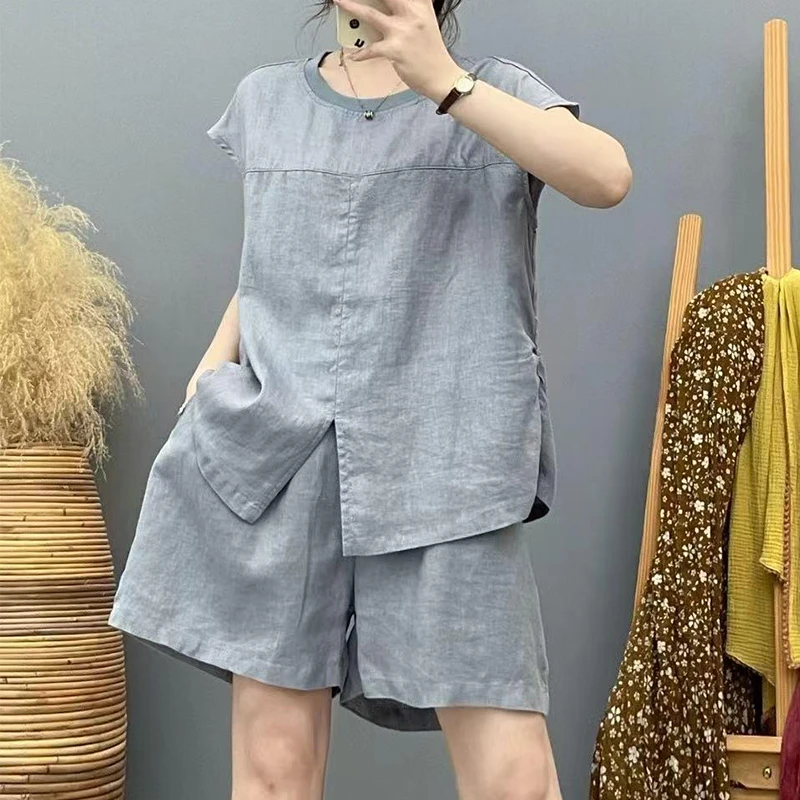 2025年新款夏季时尚百搭外穿设计感宽松清新两件套女高级小众