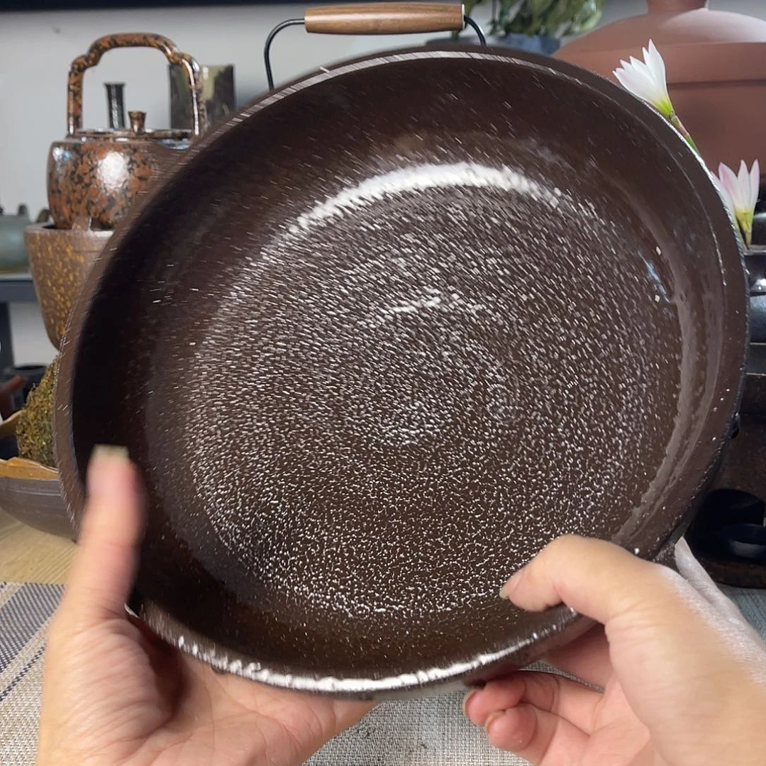 壶紫砂粗陶实用烤盘