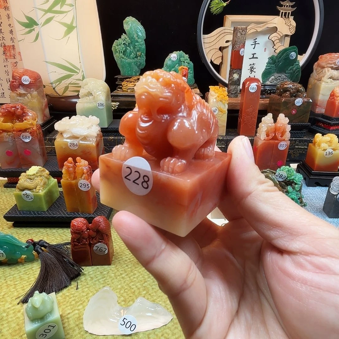 寿山石印石古兽印章8