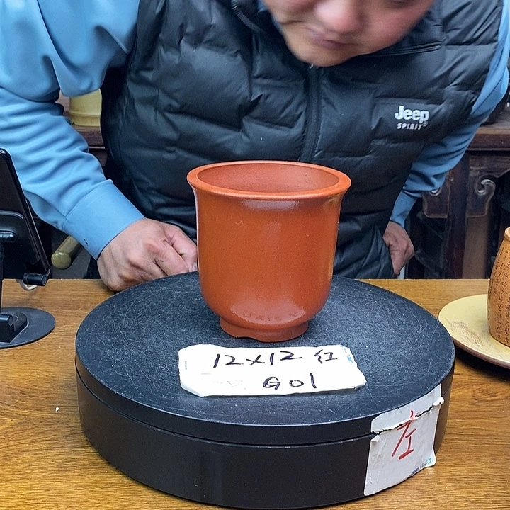 紫砂花盆货号一只G01