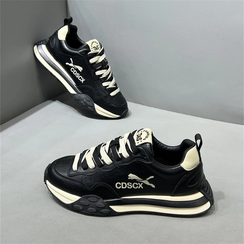 男鞋2025秋季新款时尚休闲鞋厚底增高百搭潮流轻质软底男士运动鞋