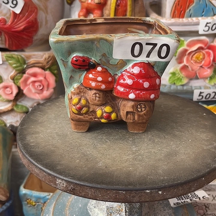 粗陶材质多肉花盆