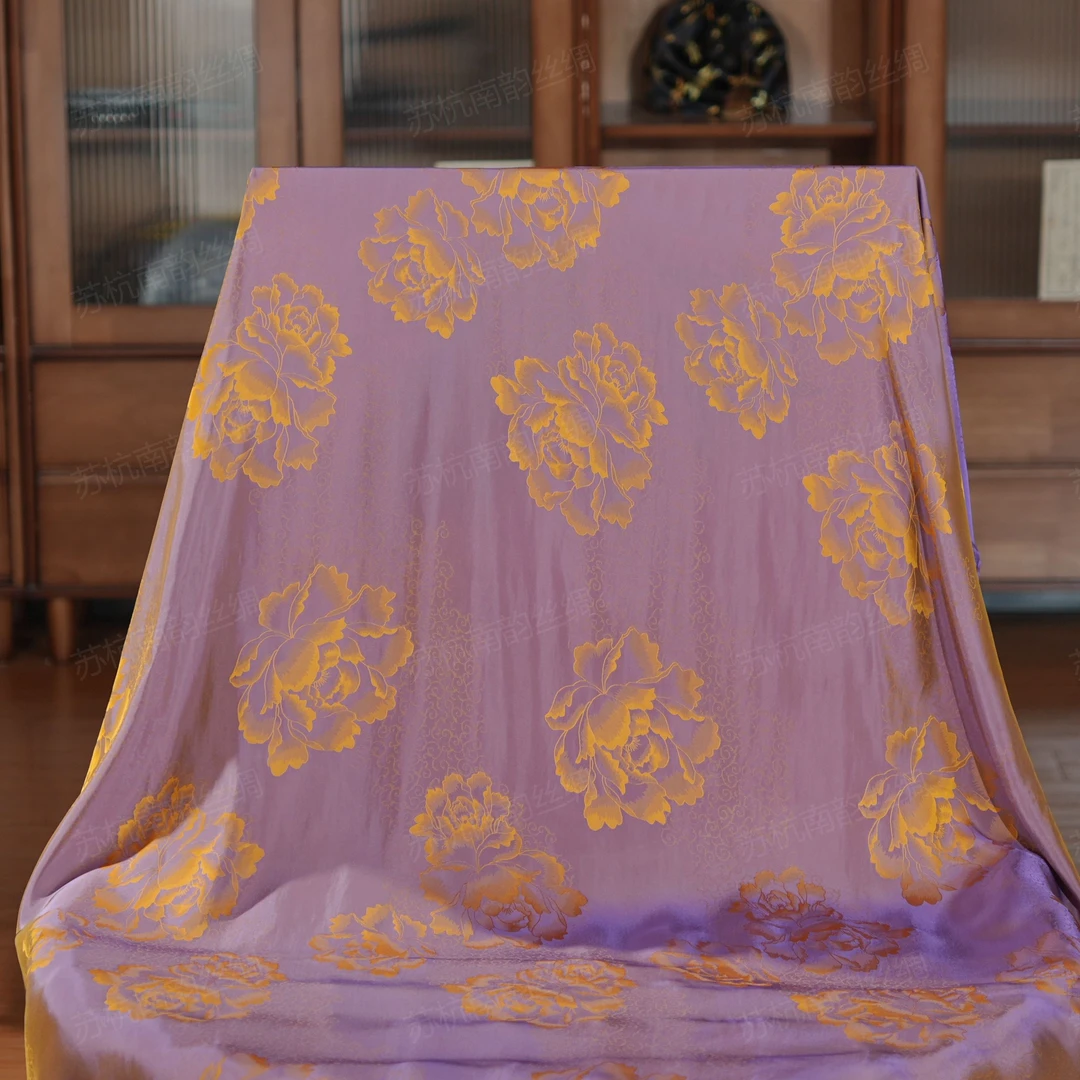 福利【D80-178浮玉】140*140香云重磅云锦高端定制国风提花百搭丝巾