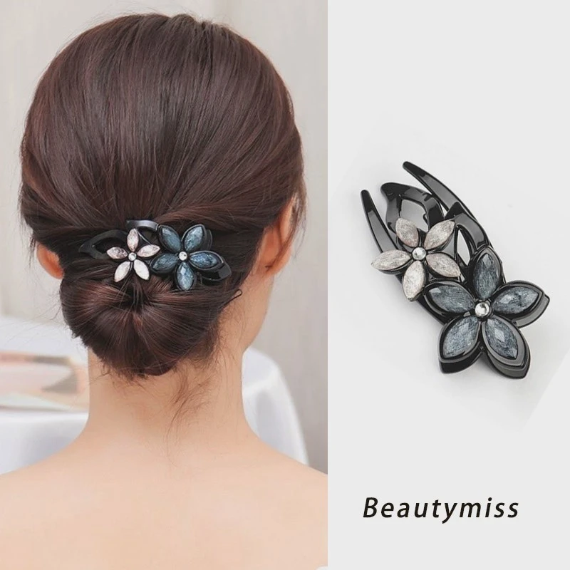 发夹女后脑勺抓夹发量少头饰盘发神器2025新款中老年妈妈发饰发卡