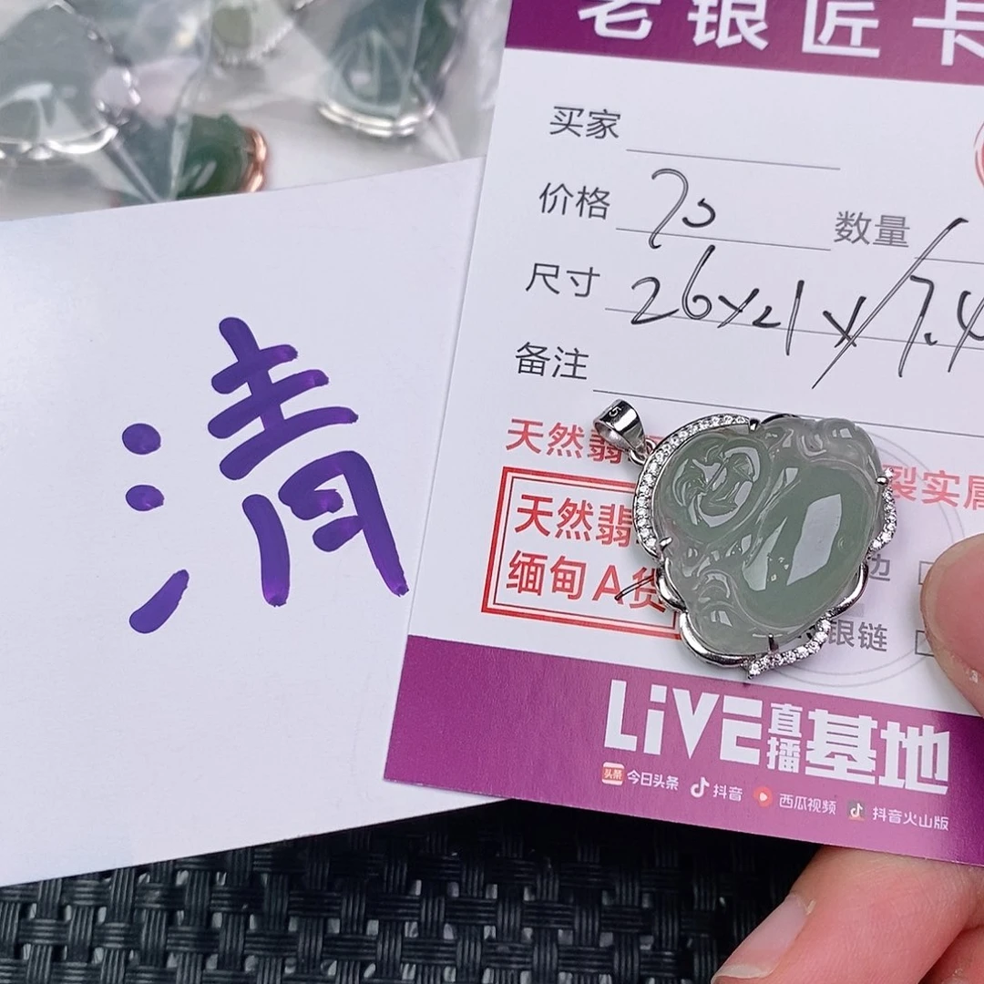 翡翠银S925镶嵌颈饰