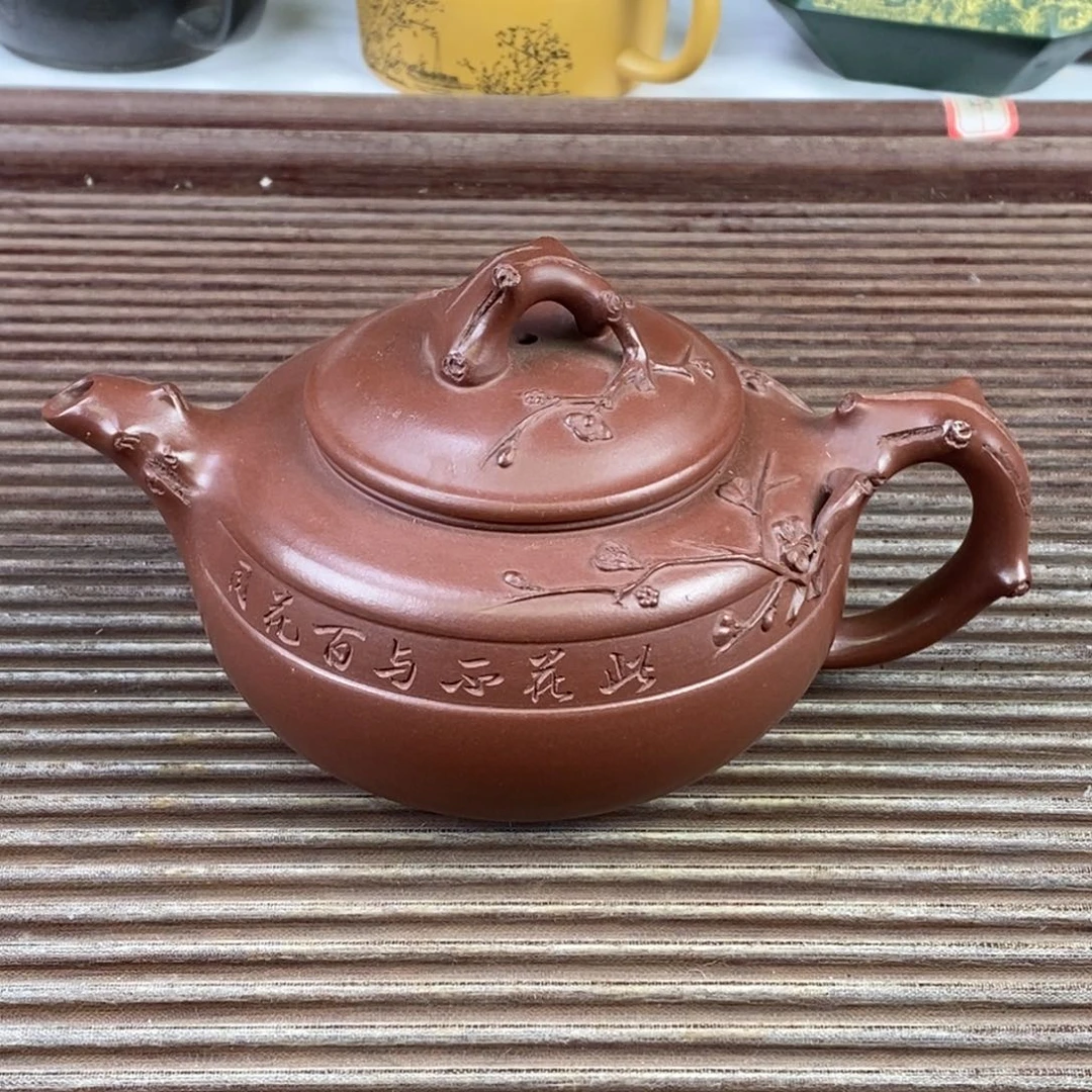 紫砂茶壶白9 咏梅
