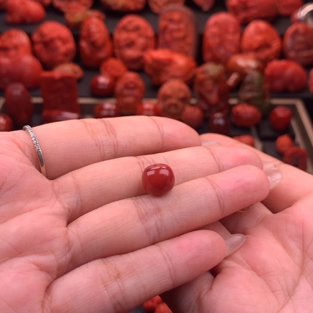 南红玛瑙南红川料原矿老型10mm未镶嵌呼*哈