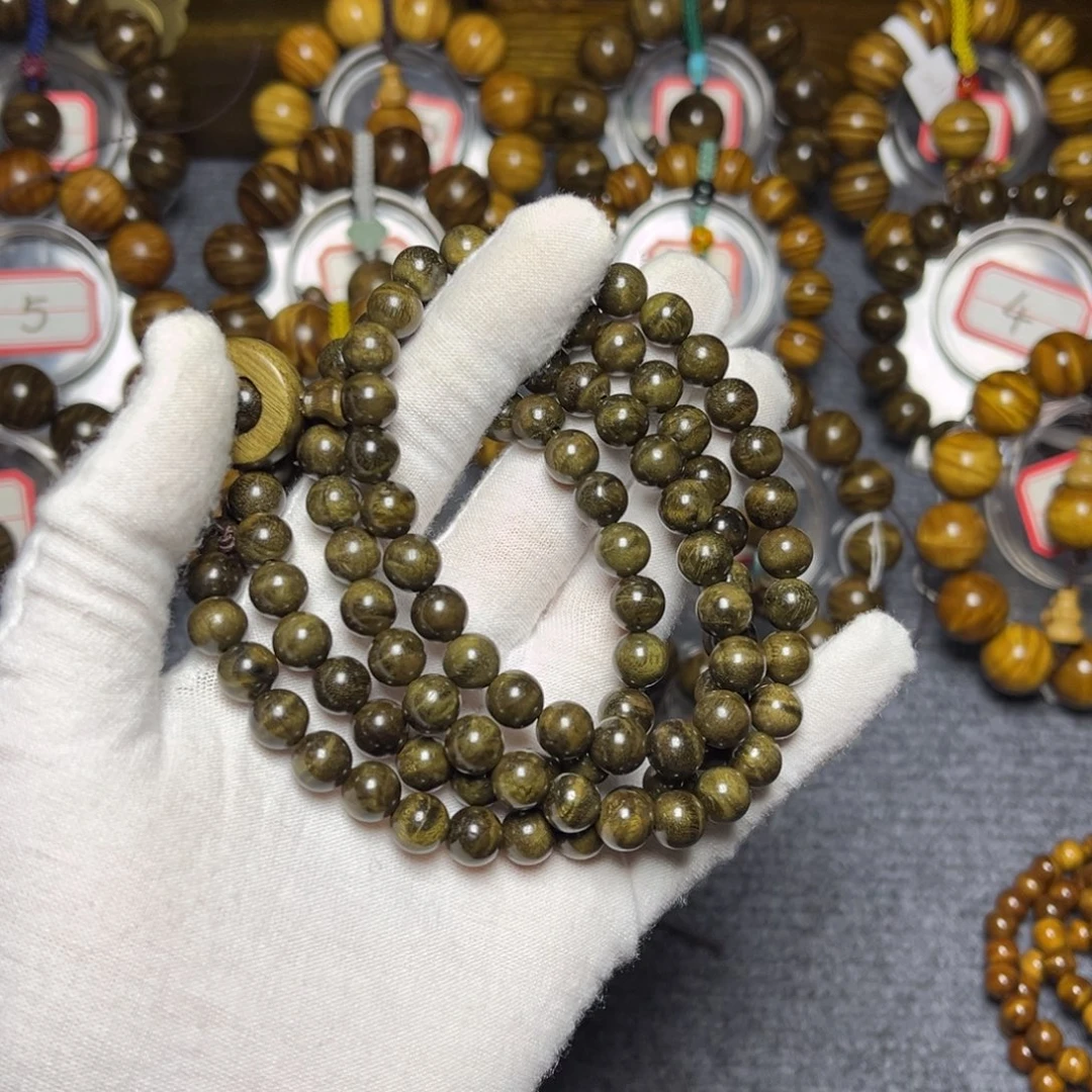 手串/手链楠木（金丝楠）阴沉绿0.8/108水波268