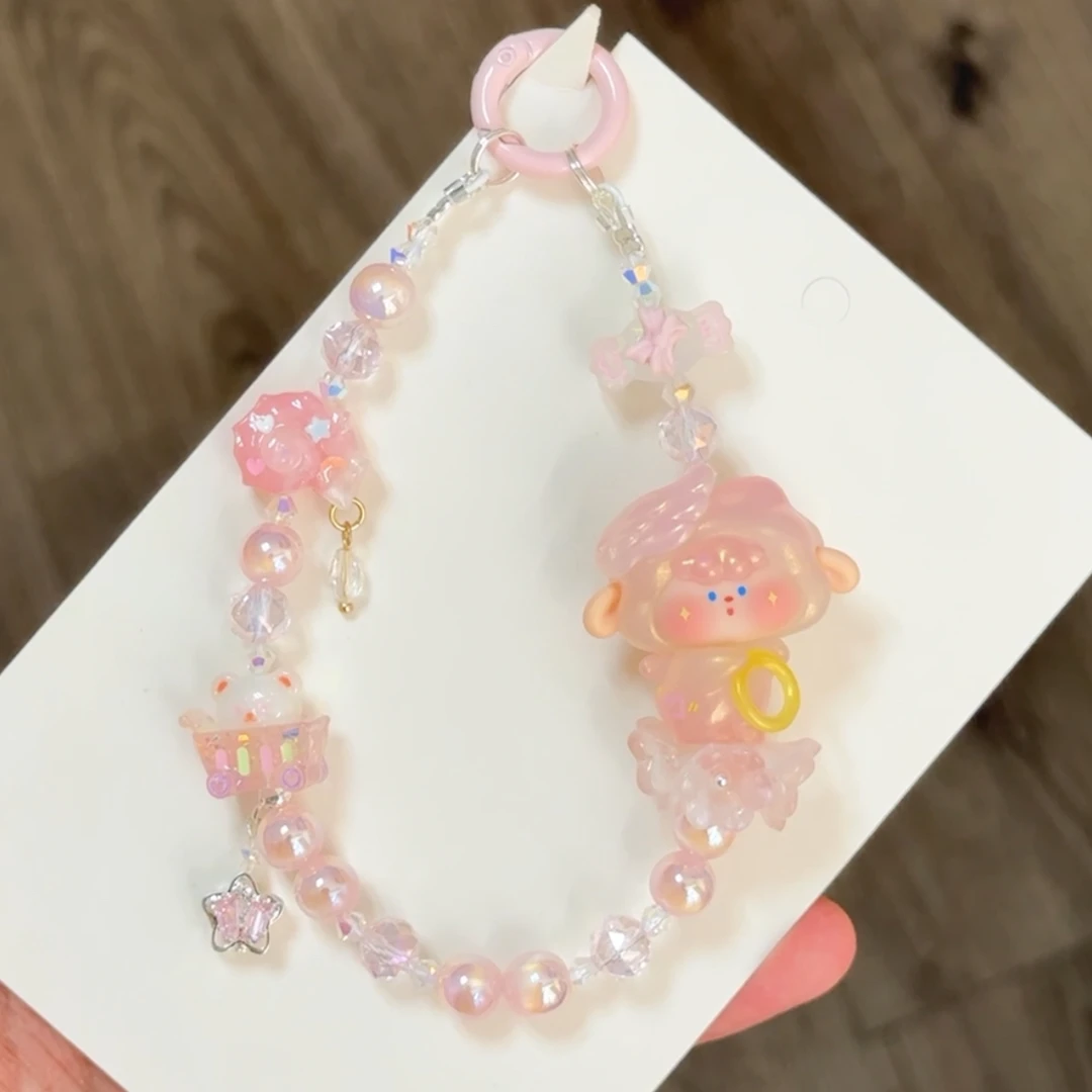 迪咩、无忧新款DIY原创手工萌粒链手机链包挂车挂