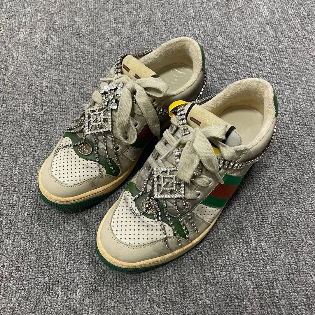 95新 GUCCI/古驰 Screener 脏脏鞋时尚板鞋 37.5码/5860