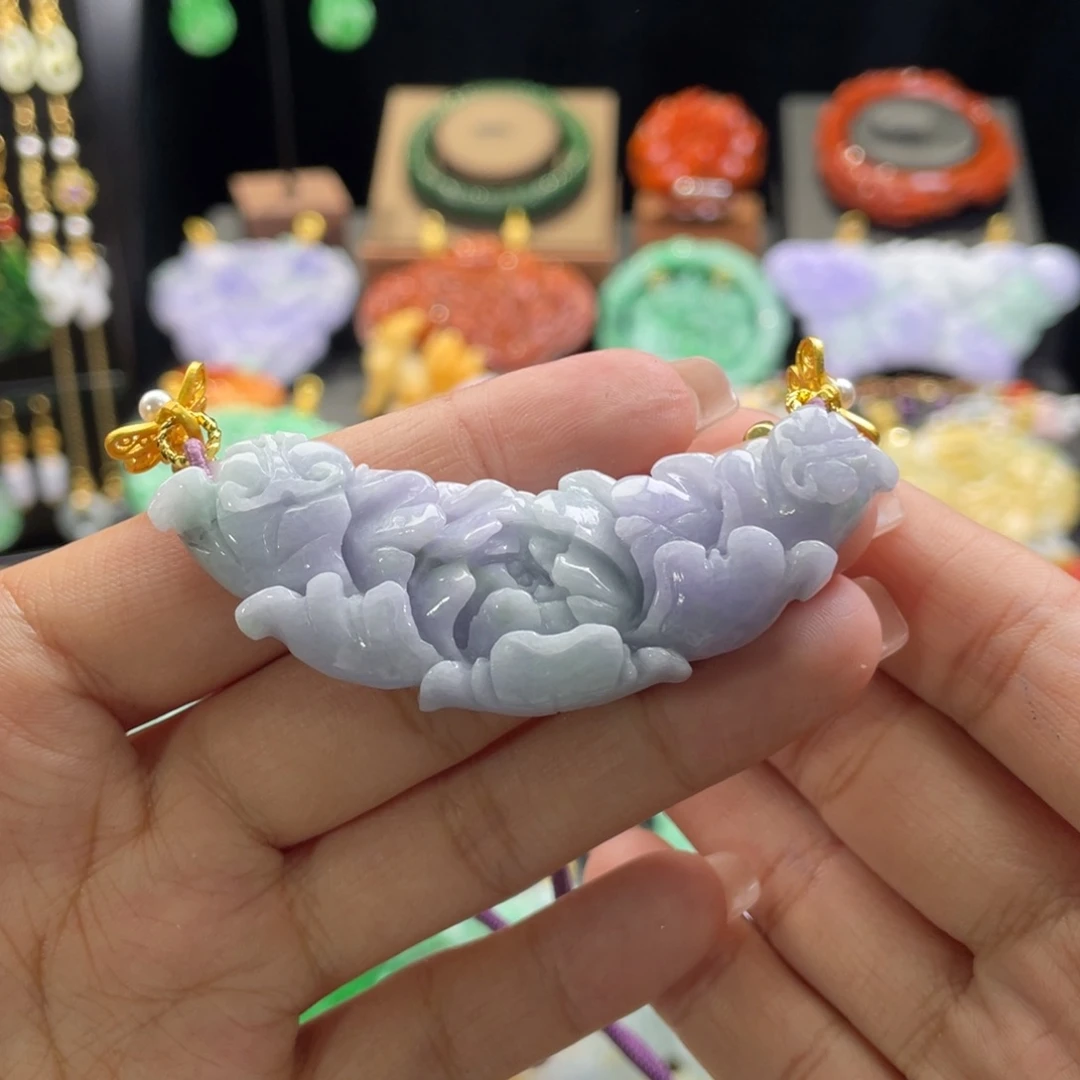 翡翠颈饰未镶嵌代编织