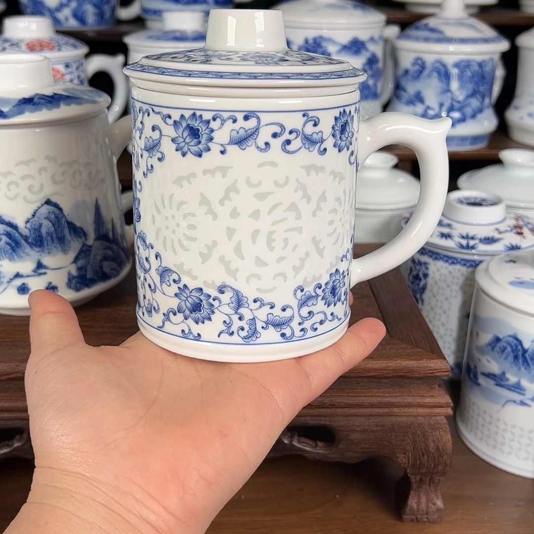 景德镇高温陶瓷办公杯家用