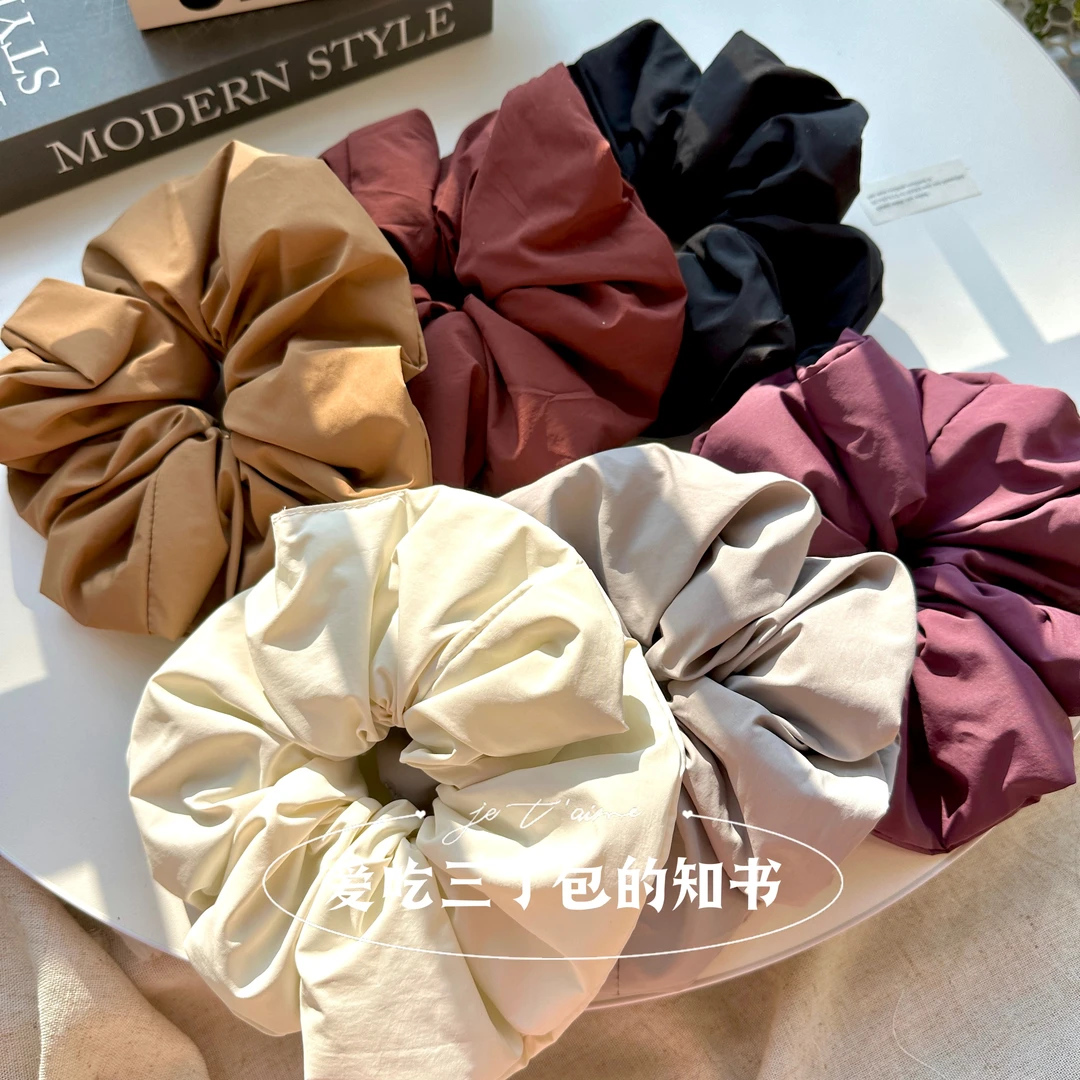 韩国进口大肠圈特大号发圈高颜值氛围感扎头绳立体显脸小发绳皮筋