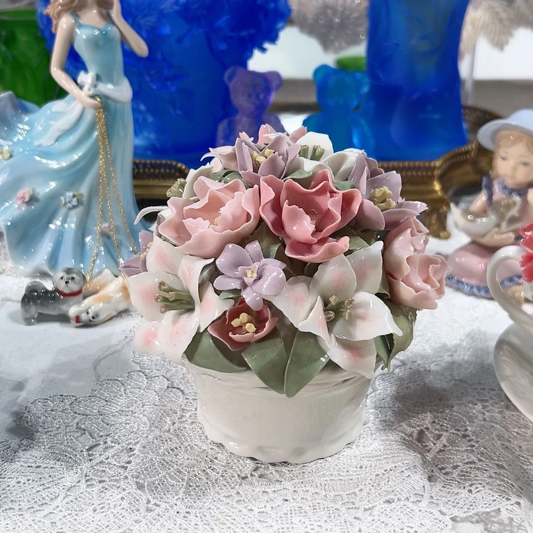 陶瓷0284骨瓷百花花坛礼盒装