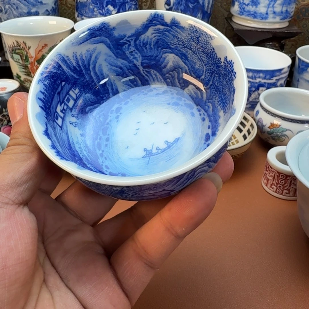 品***味陶杯子景德镇全手工手绘陶瓷