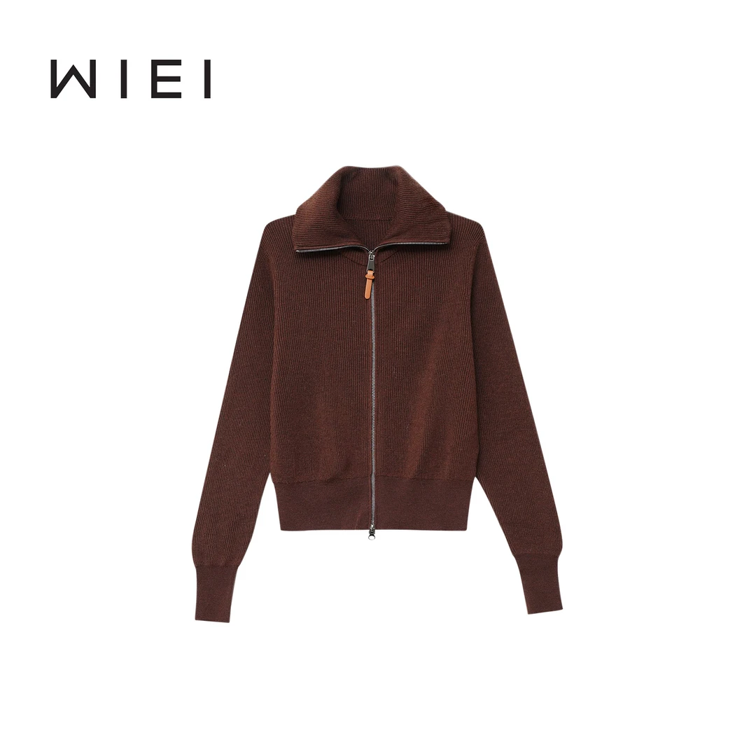 《WI EI》松子*秋冬氛围感美拉德 扬子荃羊毛双拉链毛衣 8E011