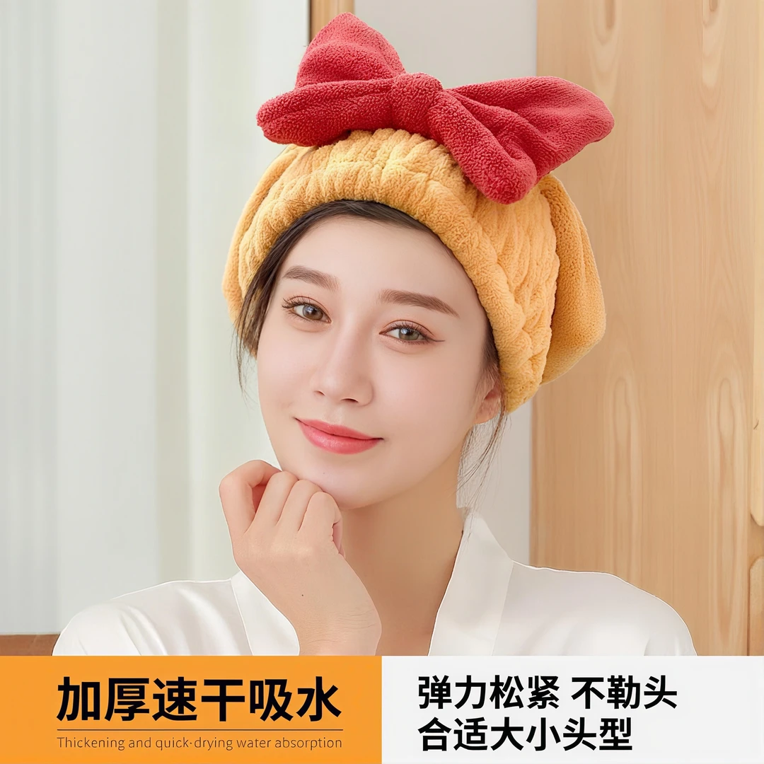 干发帽超强吸水速干帽蝴蝶可爱结干发巾洗头发浴帽女包头巾AL749