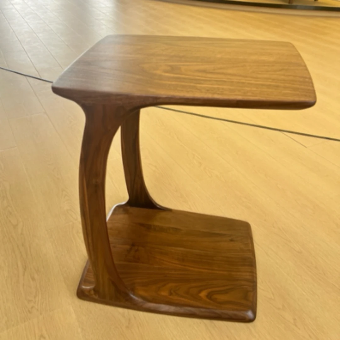 北美黑胡桃木沙发边几 实木客厅卧室迷你现代简约小角几桌台茶几