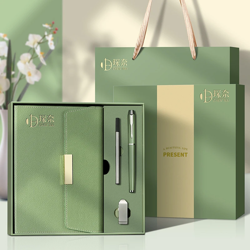 笔记本礼盒套装定制可印logo高颜值高档伴手礼商务记事本本子