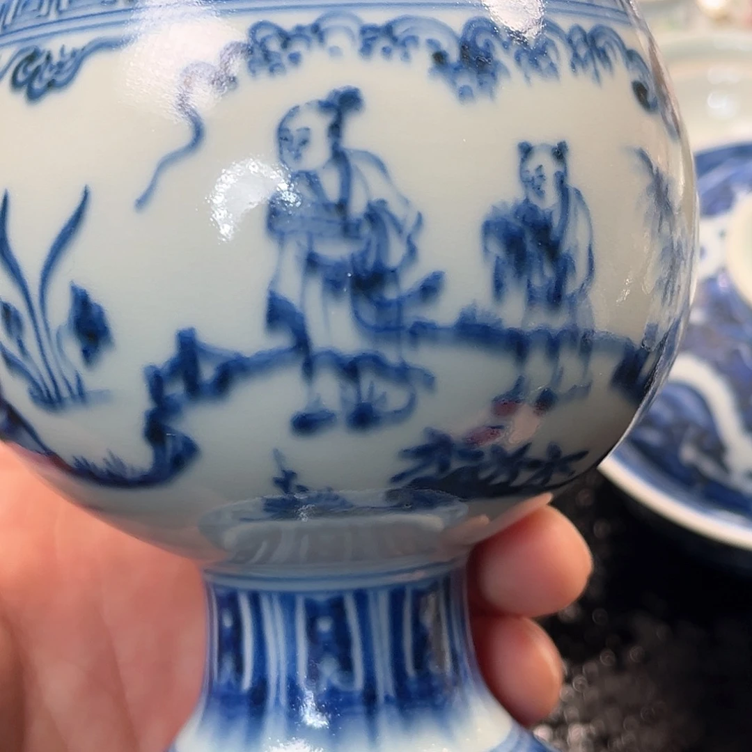 杯鱼*宇青花瓷器青花瓷器