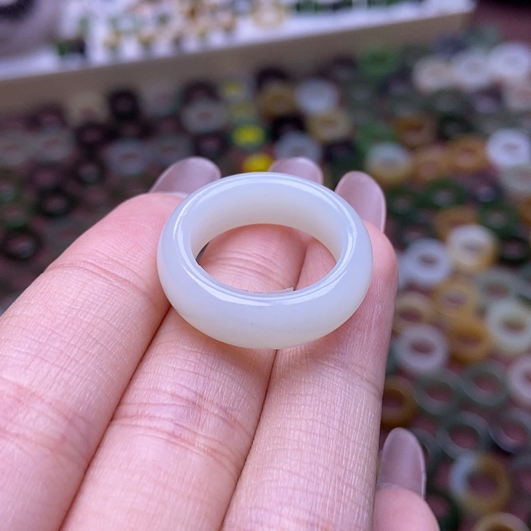 和田玉戒指未镶嵌17.8羊脂白