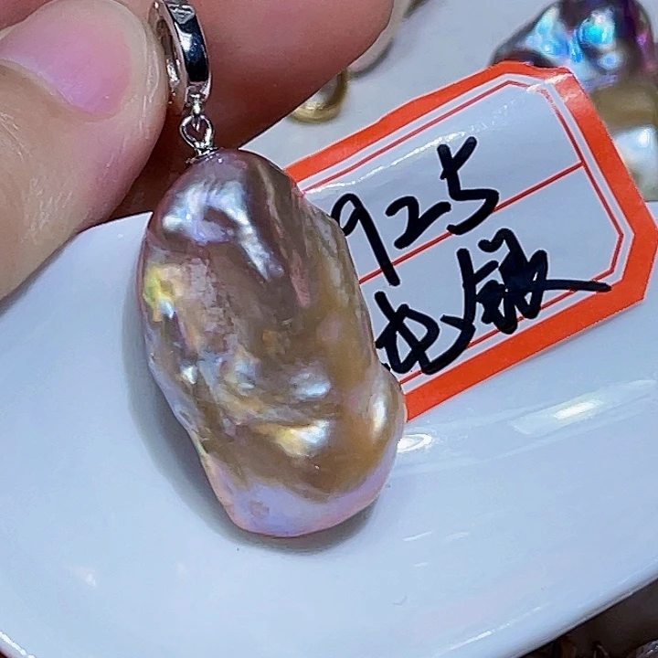 淡水珍珠银S925镶嵌颈饰