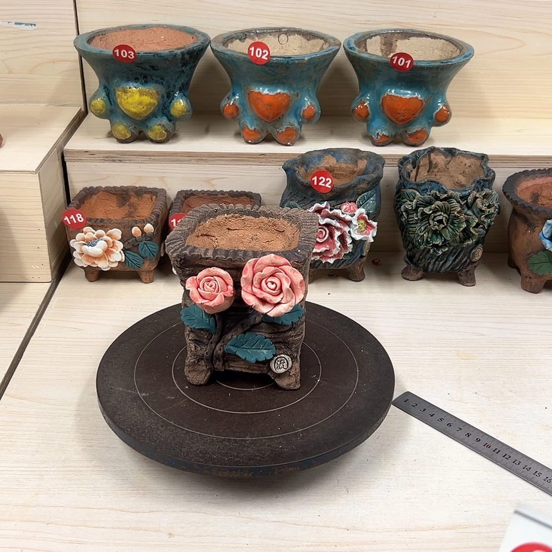 紫砂花盆130号内囗9×8外高13
