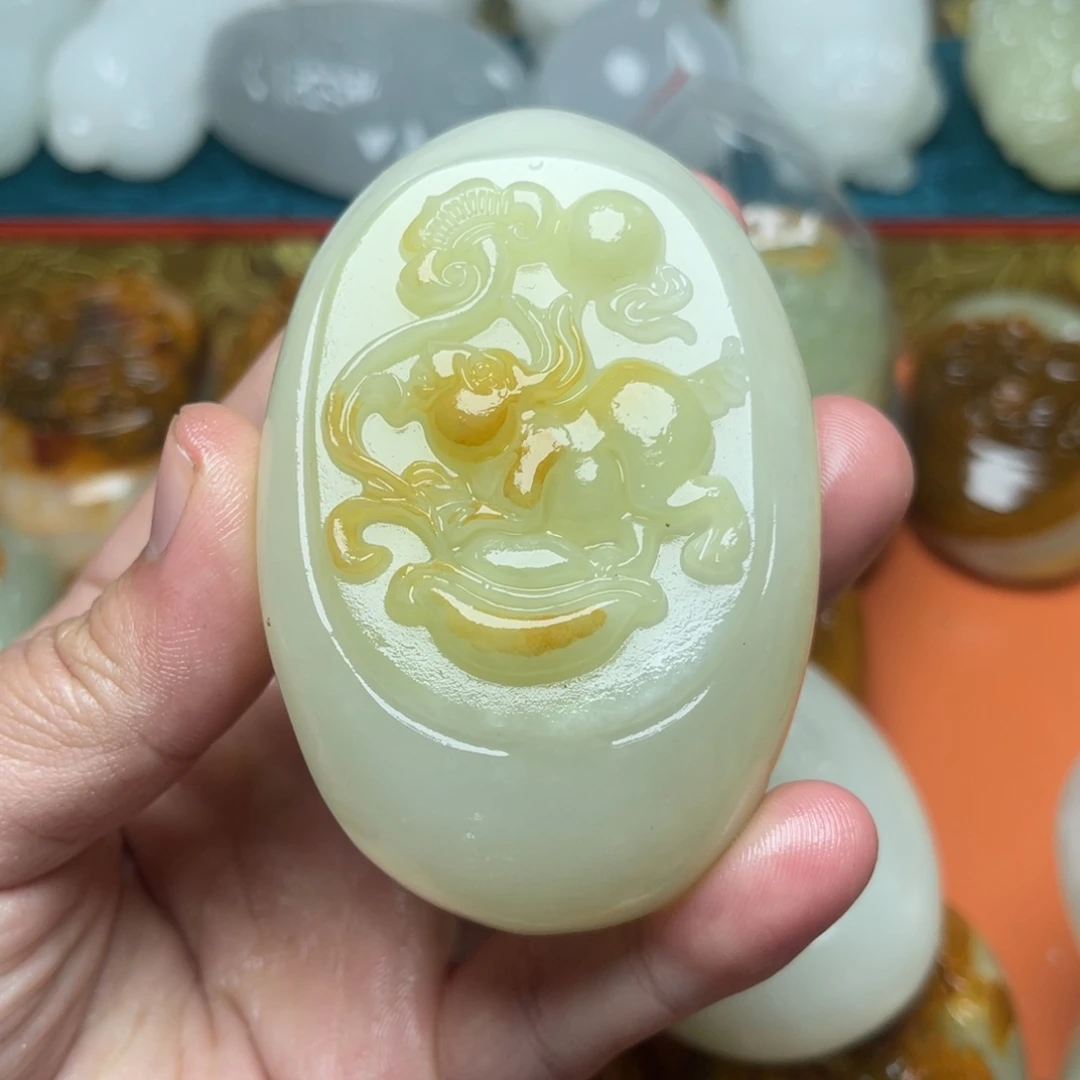 陈***涛石材天然方解石手把件不退换