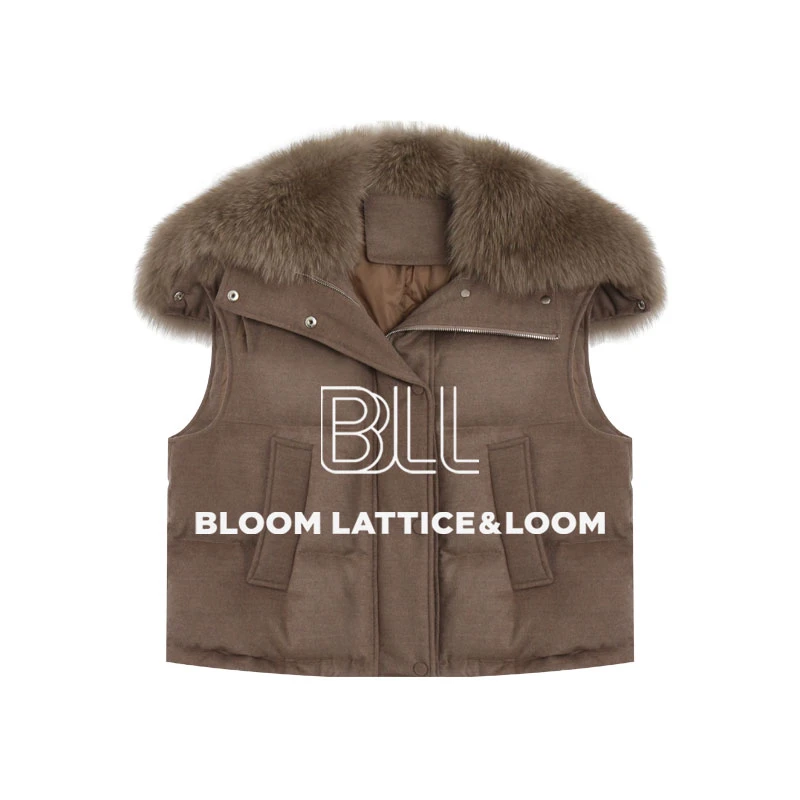 PCNY不理理“温域叠穿”匈牙利90白鹅绒＋狐狸毛领鹅绒服皮草马甲