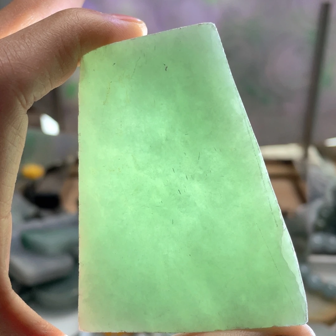 翡翠未镶嵌挂件K缅甸天然翡翠片料