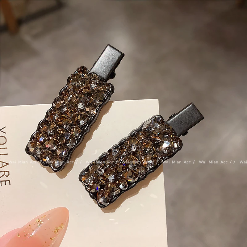 2025新款满钻发夹鸭嘴夹女网红轻奢刘海夹碎发夹时尚刘海夹发卡