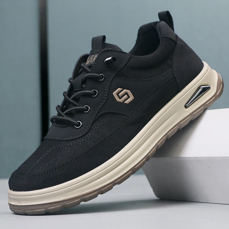 秋季新款男鞋老北京布鞋开车专用鞋一脚蹬软底防滑透气素面休闲鞋