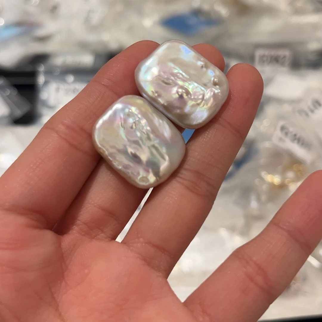 淡水珍珠耳饰银S925镶嵌