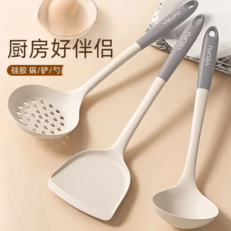 食品级硅胶勺铲不粘锅专用锅铲耐高温硅胶铲子护锅家用炒菜铲勺子