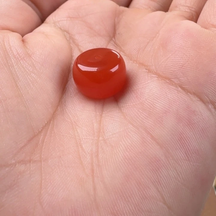 南红玛瑙18K金镶嵌墩子13.6x8.7