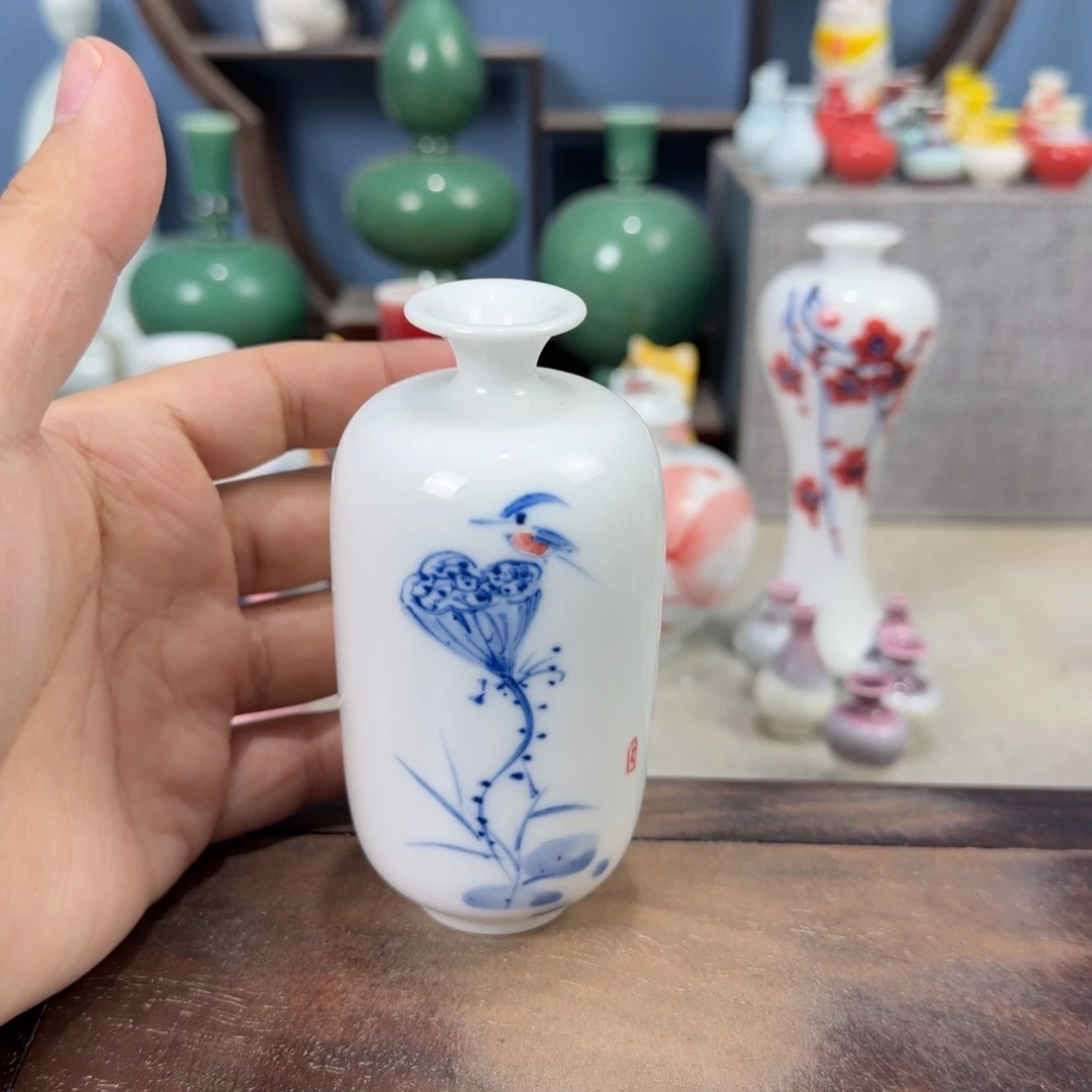 陶瓷手工小花器摆件