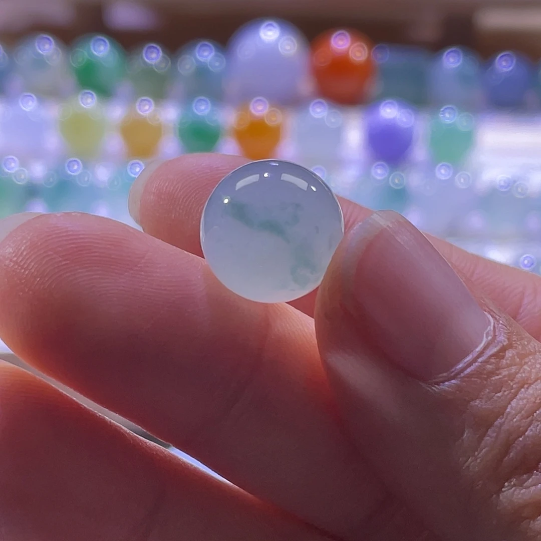 散珠翡翠展示勿拍缅甸翡翠a货卡11冰胶飘花