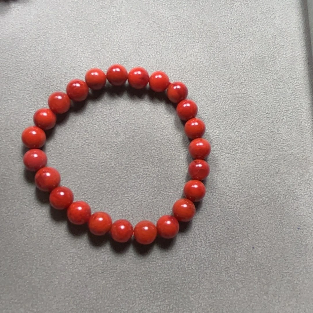 未镶嵌手链南红玛瑙8.8mm玫红火焰