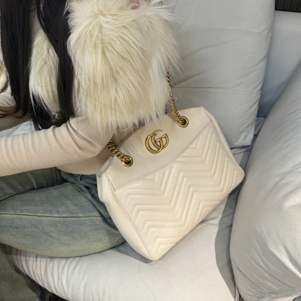95新 GUCCI/古驰 GUCCI白金马蒙托特包单肩包