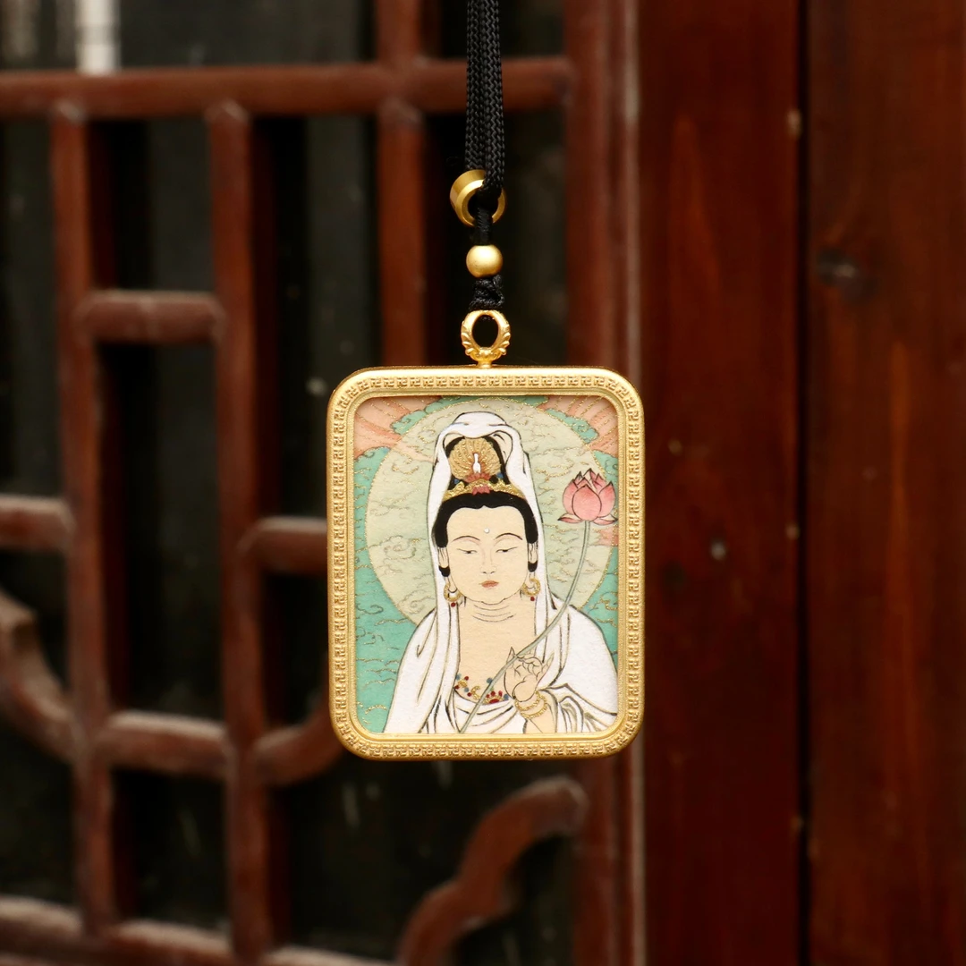 【九华山】《大慈大悲》 手绘观音唐卡TK000008