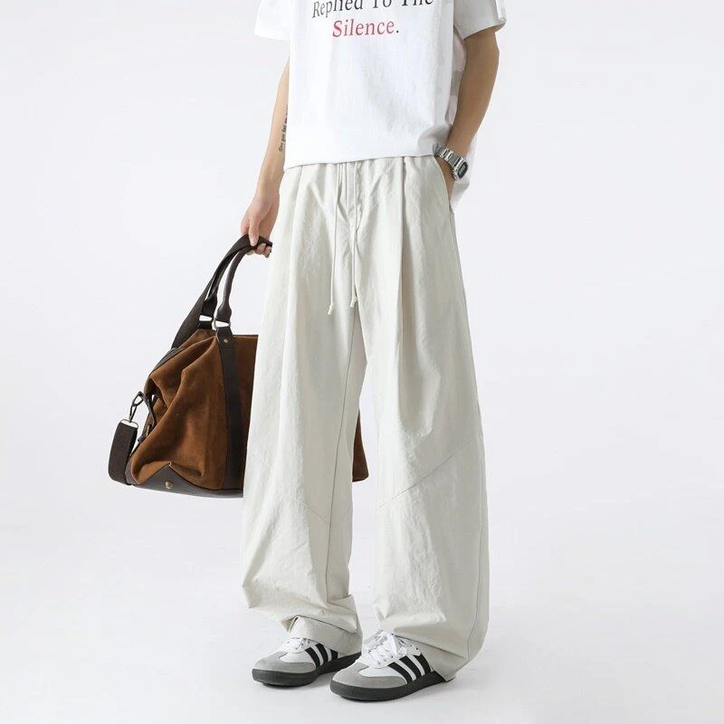 SiaLoss 夏季冰丝美式薄款垂感慵懒风山本裤拖地裤男百搭休闲裤