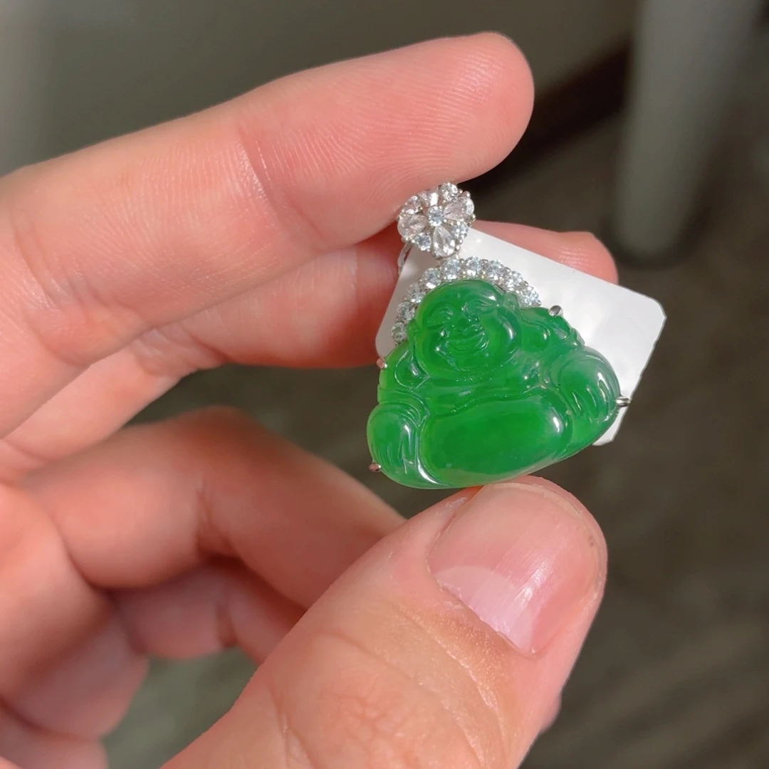 翡翠银S925镶嵌颈饰