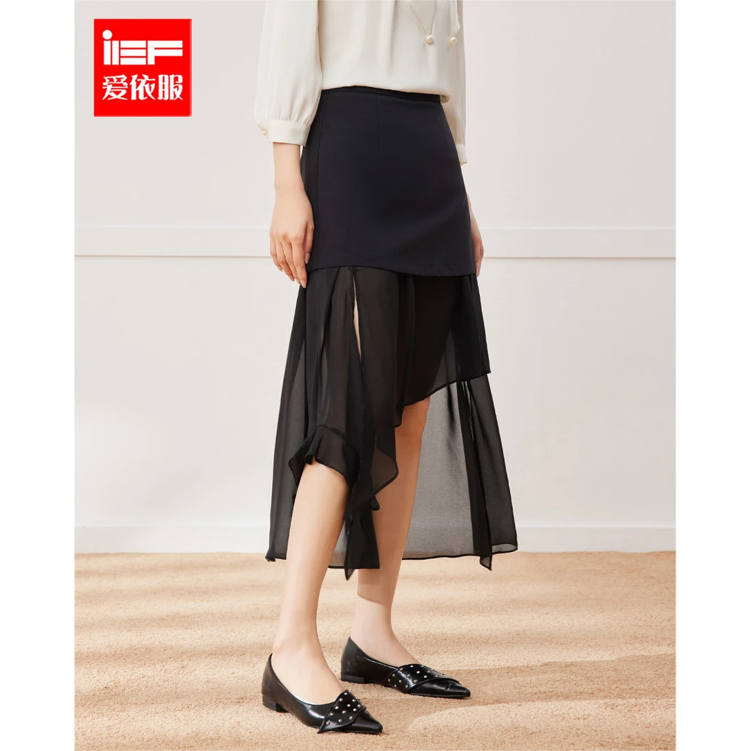 IEF/爱依服半身裙2025夏季新款韩版成熟优雅气质设计感通勤风单裙
