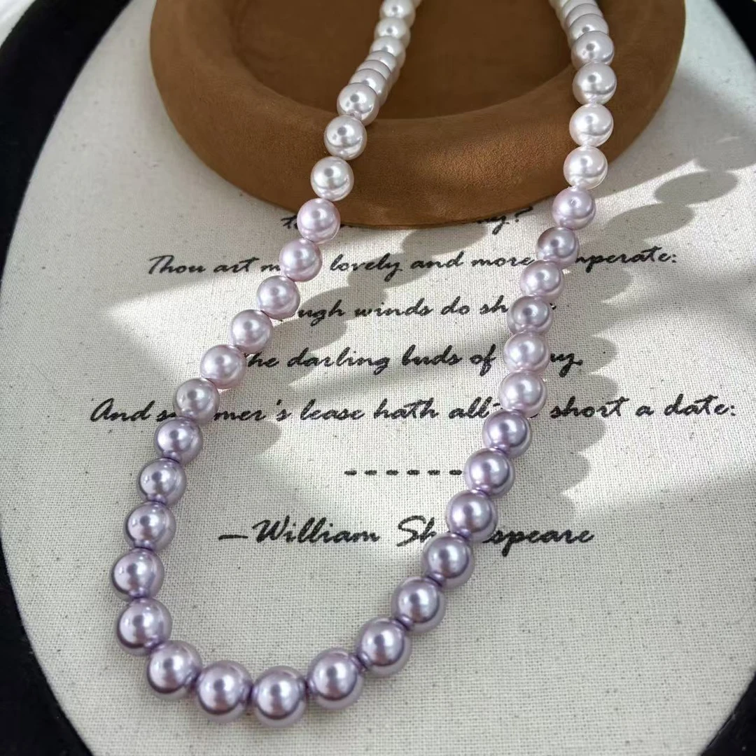 铜合金仿珍珠项链 远远（YY829）【镀k金】百搭时尚个性磁吸扣40cm