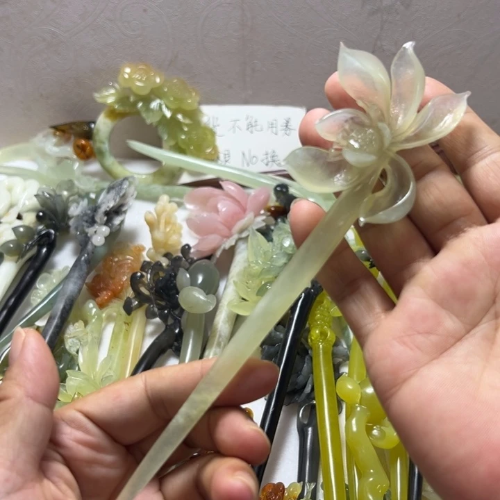 未镶嵌蛇纹石玉发饰